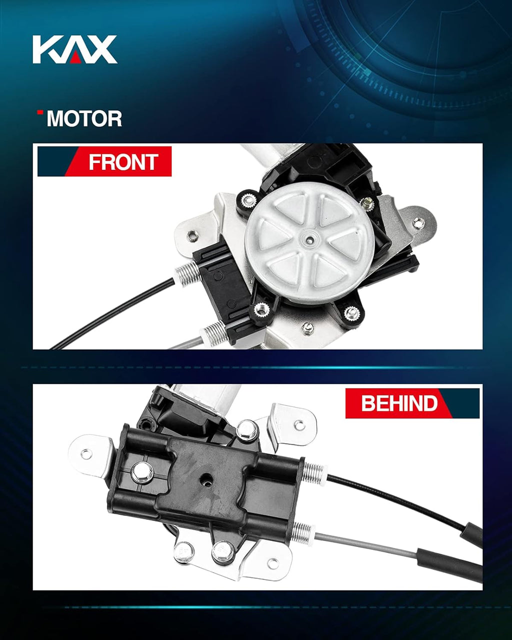 Power Window Motor and Regulator Assembly Front Right Passenger Side Pack of 2 V563