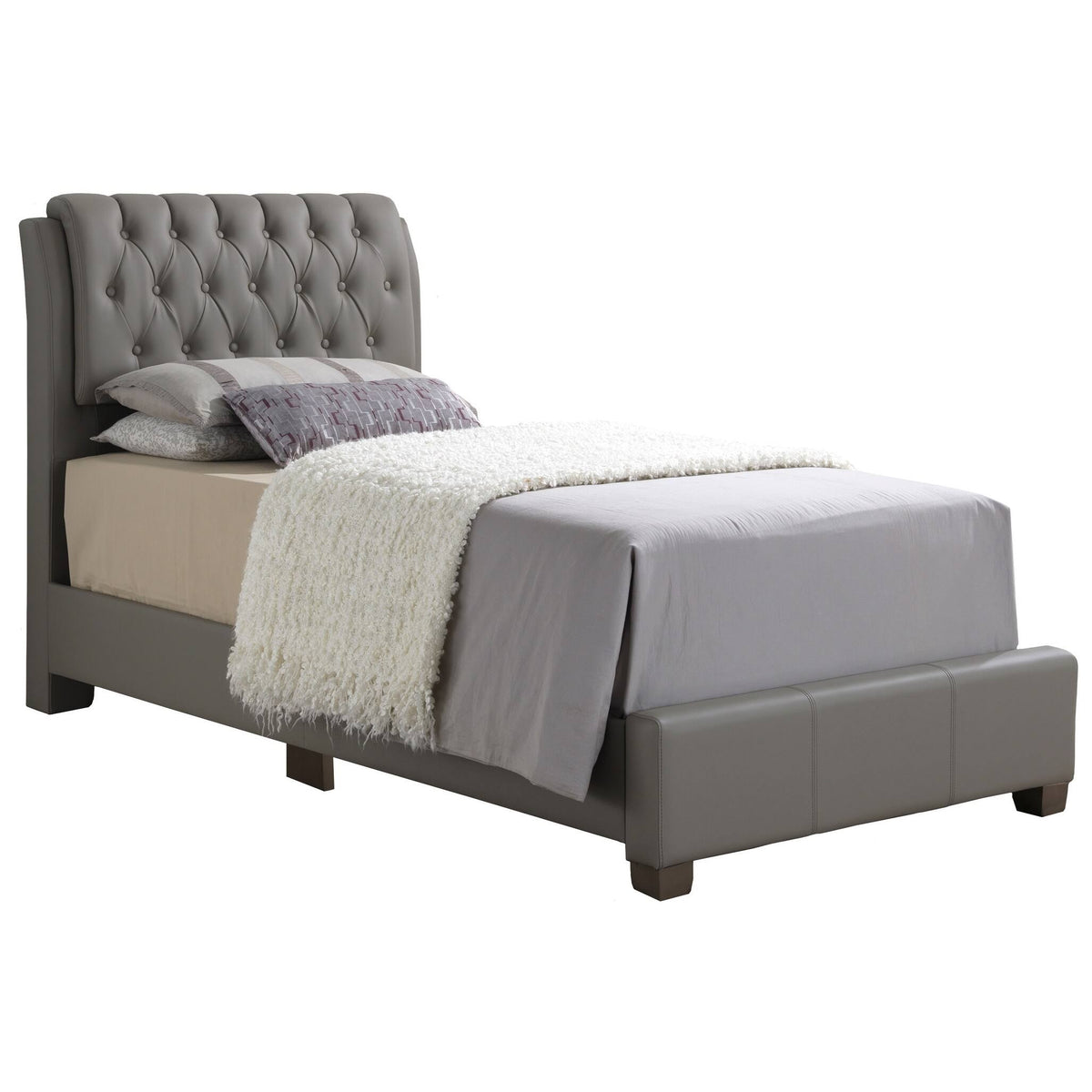 Twin Bed Light Grey B7617