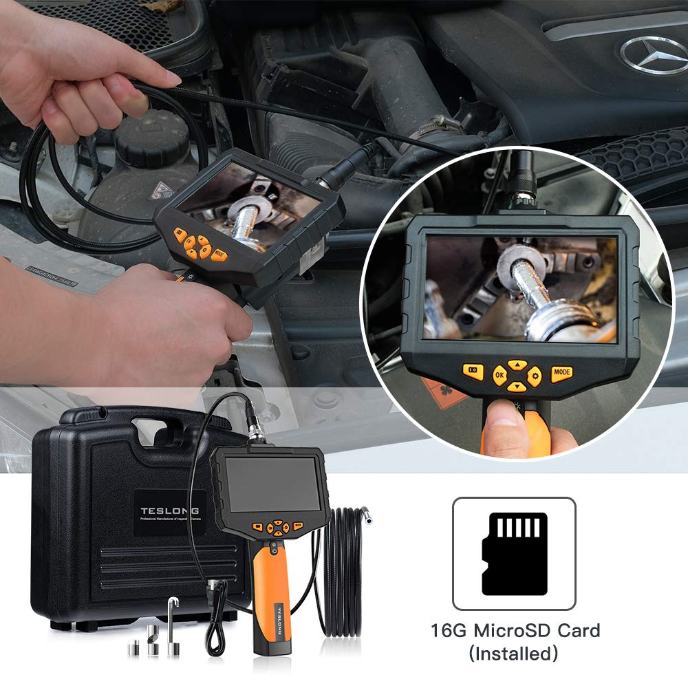 5.5mm Endoscope Camera with Light, Flexible Probe, Waterproof (3m/9.8ft) T898
