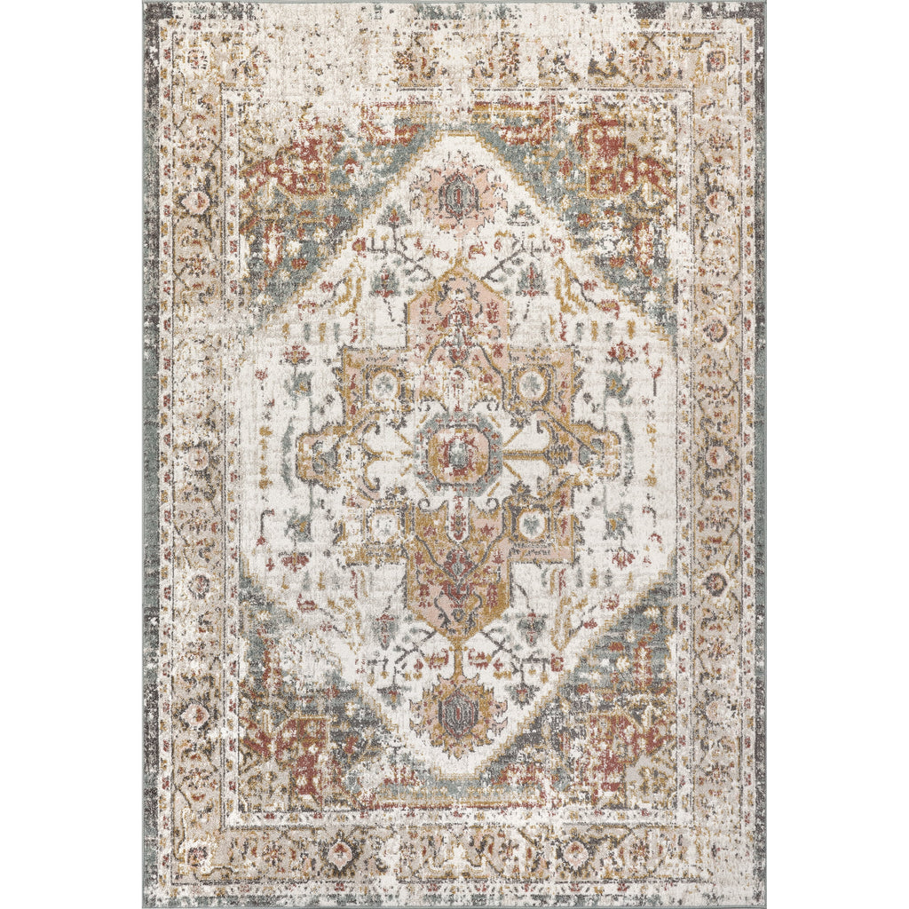 Beige Vintage Medallion Area Rug 12' x 15' E4297
