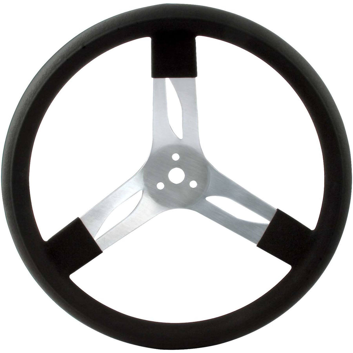 15in Steering Wheel Alum Black L186078