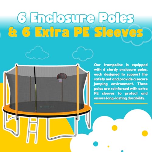 10ft 12ft 14ft 15ft 16ft Trampoline with Safety Enclosure Net T526496