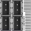 304 Stainless Steel Deck Railing Bracket, 2 Pairs, Black H25895