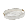 19.75 Inch Oval Ottoman Tray D584