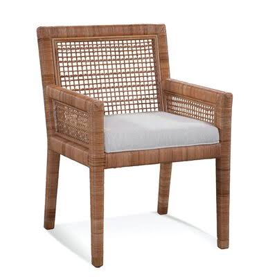 Beige and Cream Stripe Dining Chair W59428
