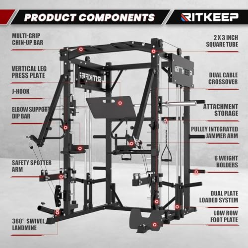 Smith Machine with Jammer Arms & Leg Press X93800