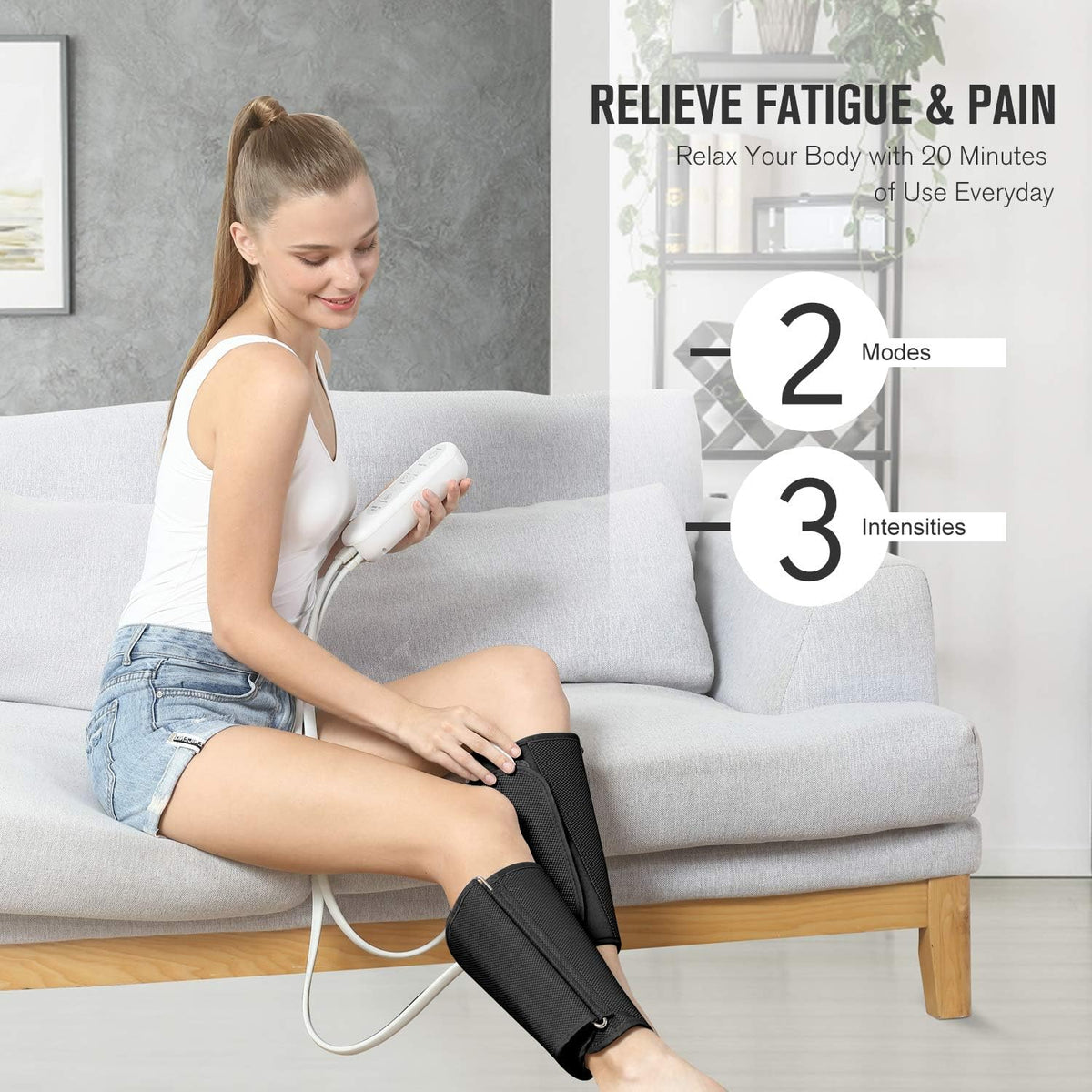 Air Compression Calf Massager with 2 Modes 3 Intensities M7038