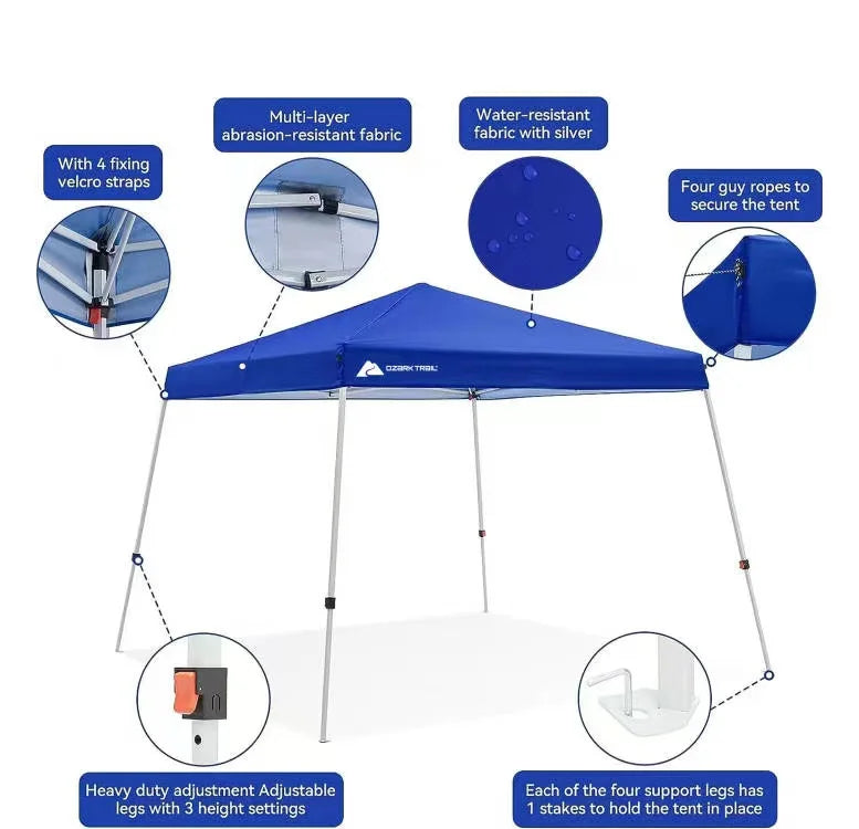 10' x 10' Blue Pop-up Canopy S7682