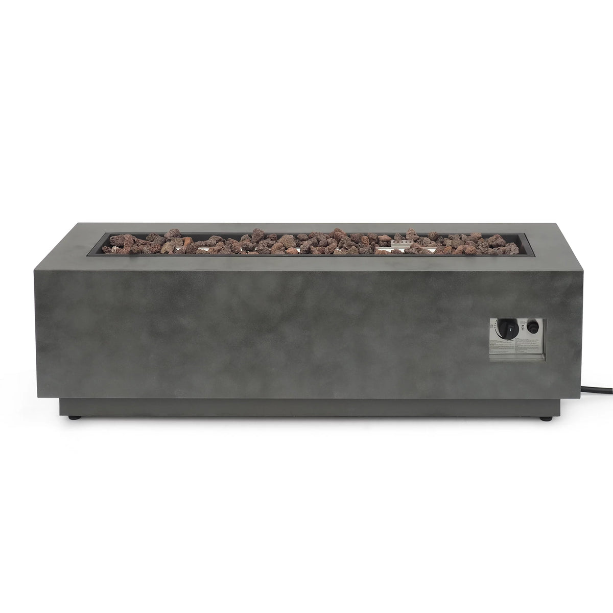 Rectangular Concrete Fire Pit with Tank Holder X4331