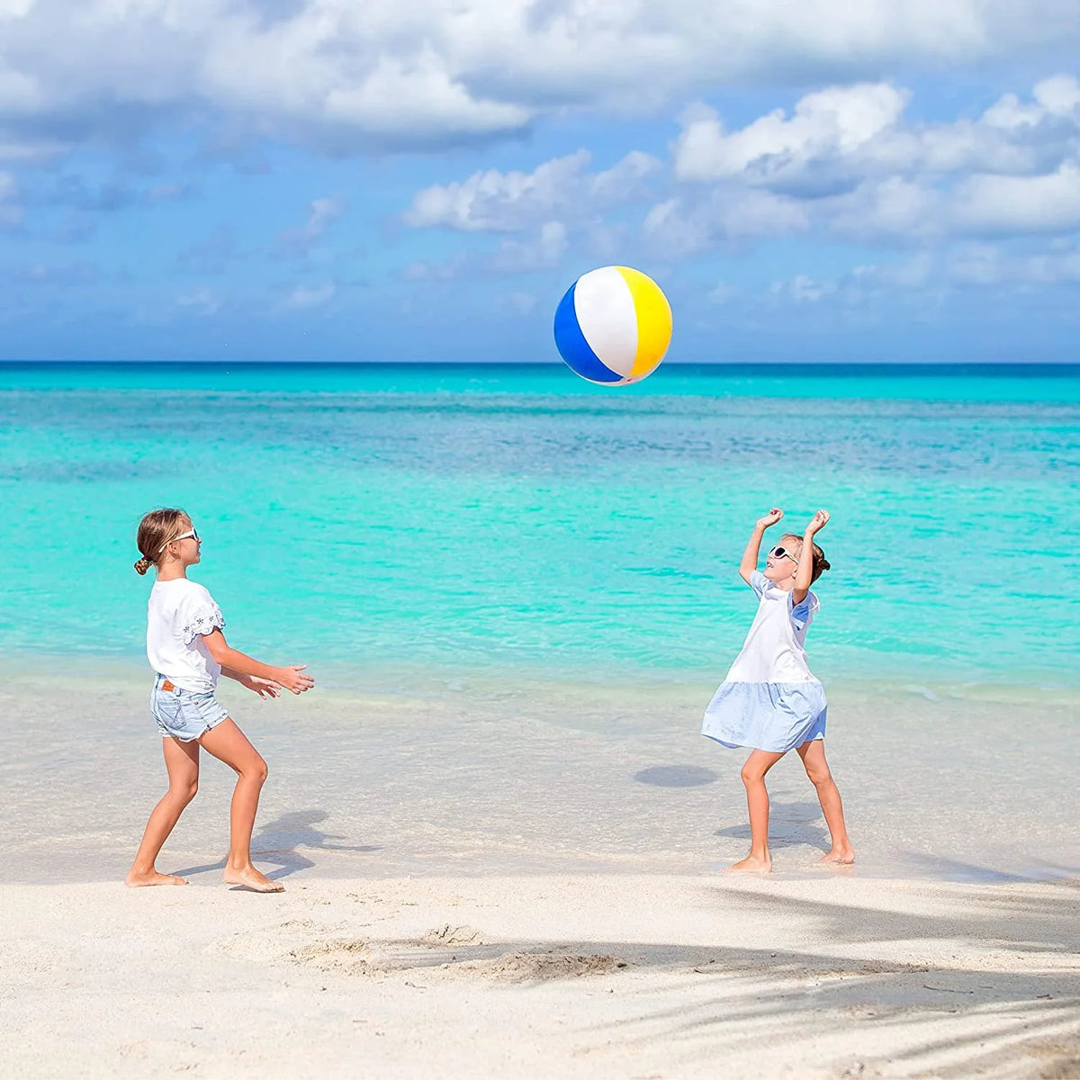 12 Pack Inflatable Rainbow Beach Balls A91698