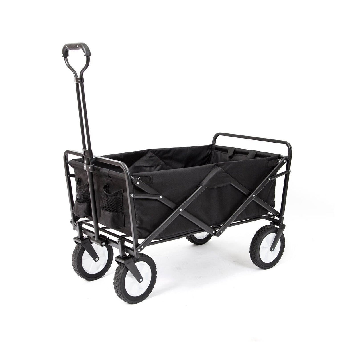 Collapsible Folding Outdoor Utility Wagon Cart, Black H3055