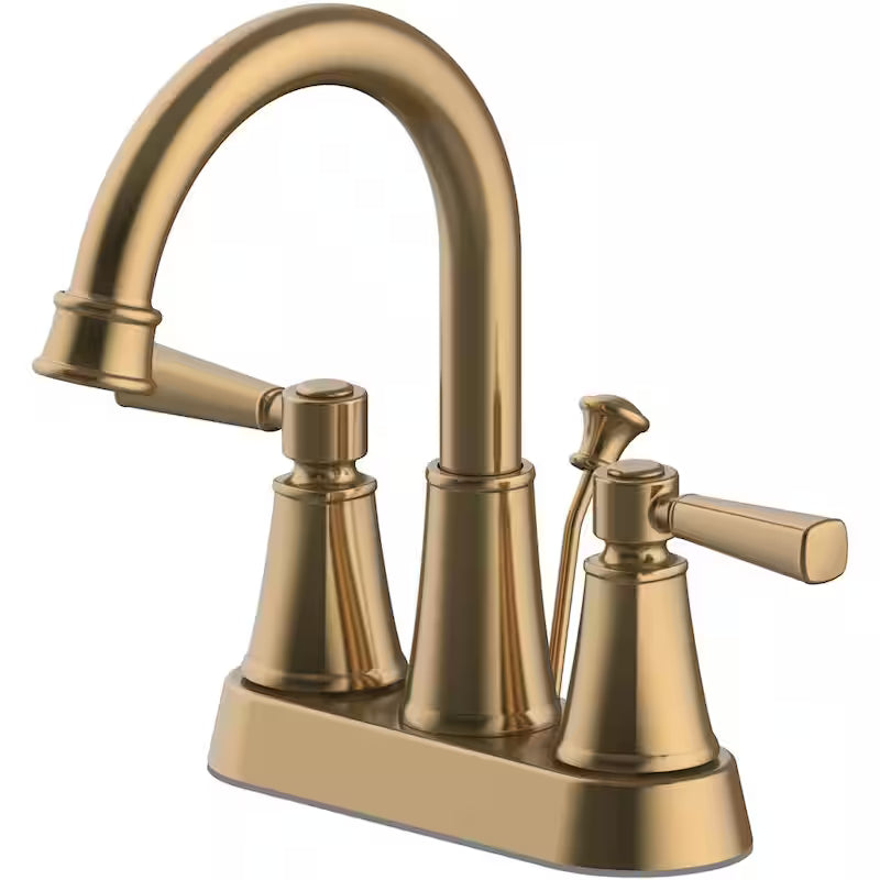 2-Handle High-Arc Bathroom Faucet in Matte Gold V8244
