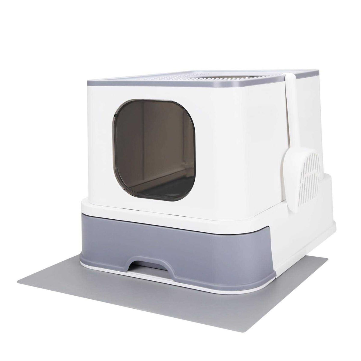 Large Top Entry Anti-Splashing Cat Litter Box with Lid Q7209