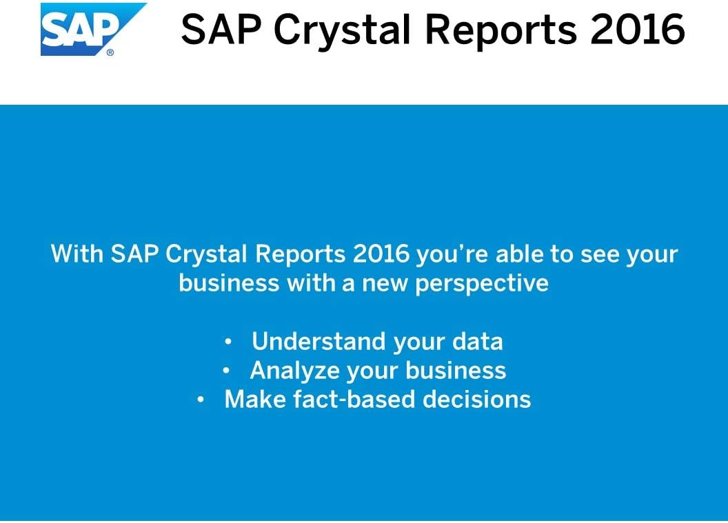 Crystal Reports 2016 Reporting software [32 Bit] B1358