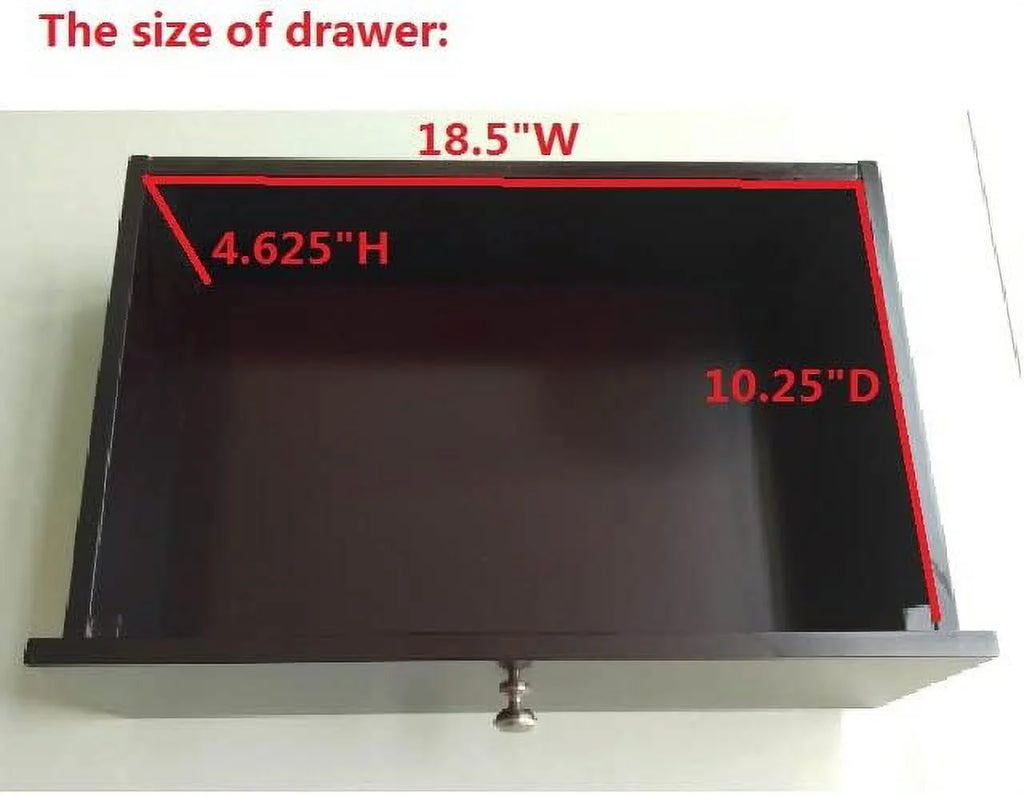 Cherry Console Sofa Entryway Table with Storage Shelf & Drawers S2970