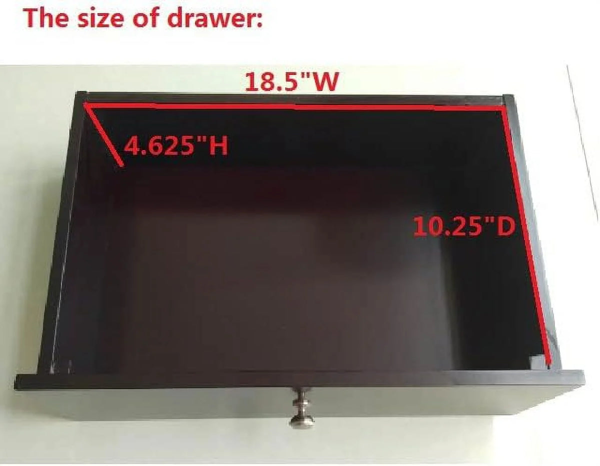 Cherry Console Sofa Entryway Table with Storage Shelf & Drawers S2970