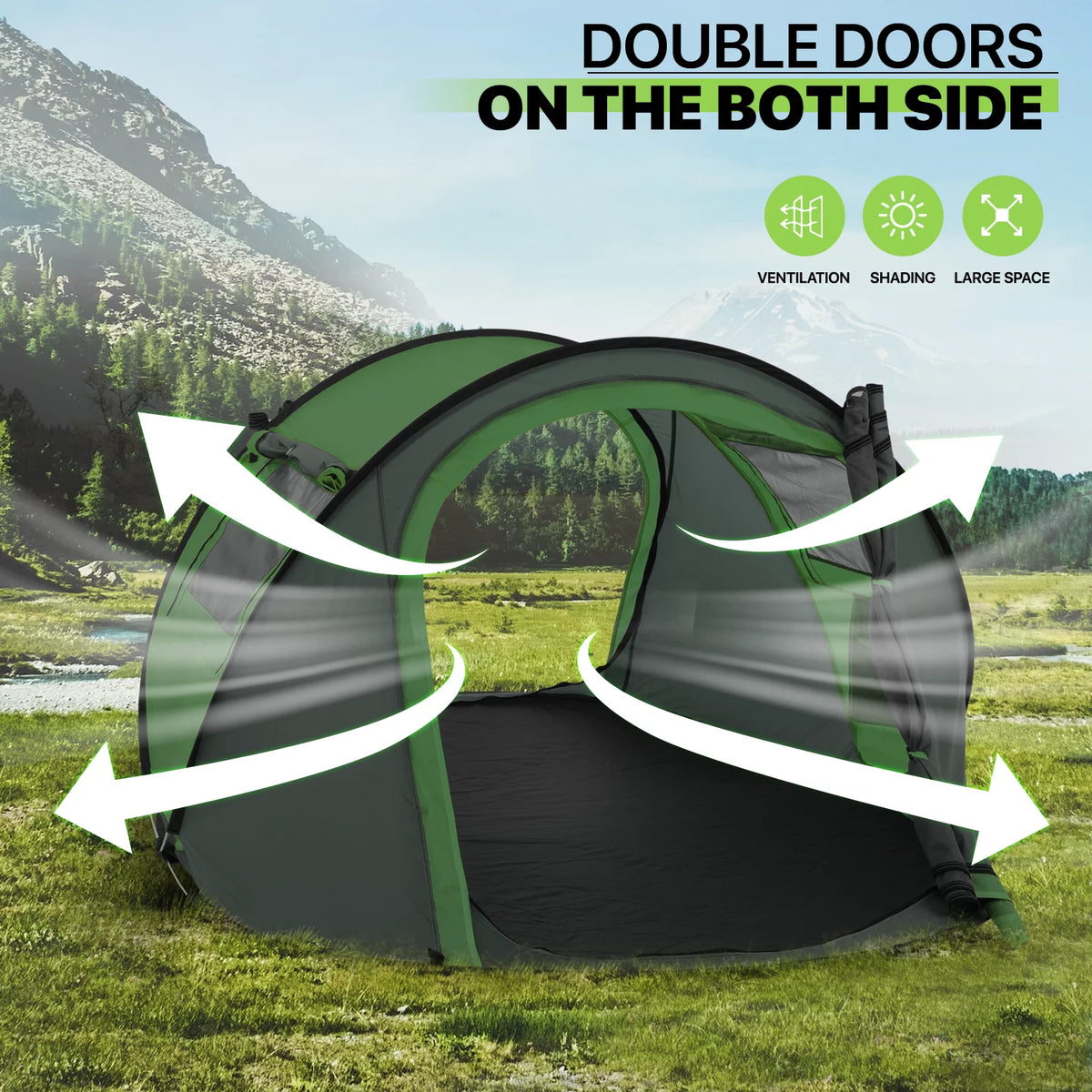 3 Person Pop Up Camping Tent B368653