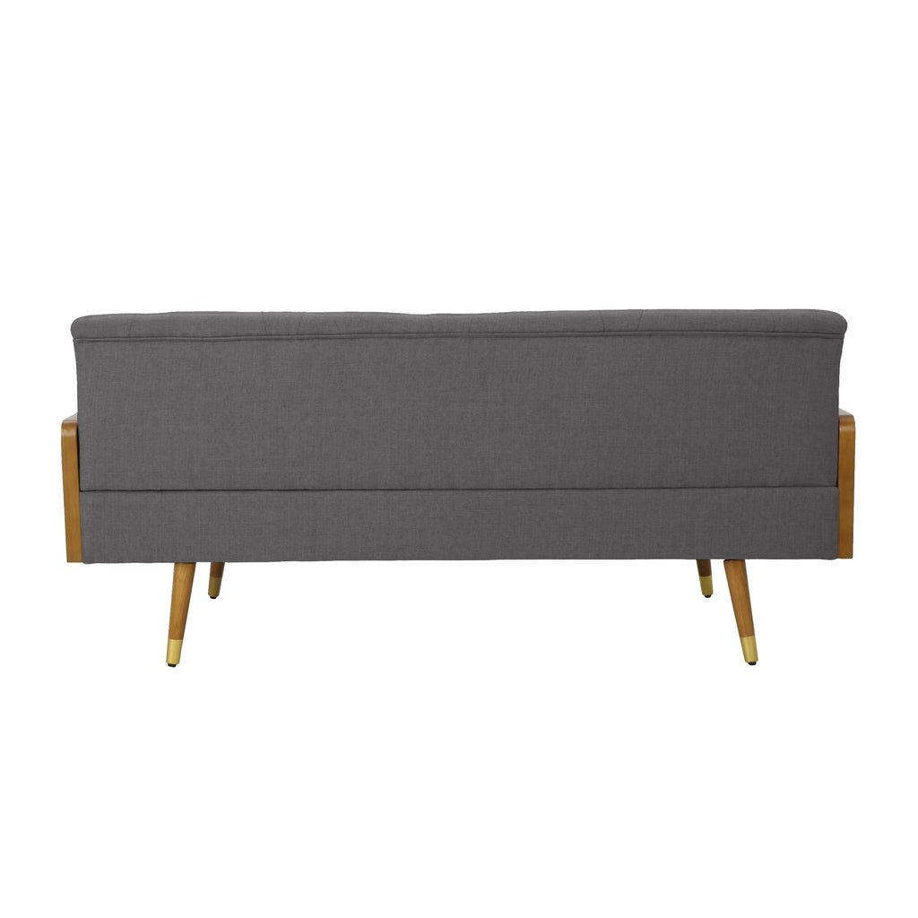 Grey Tufted Fabric Sofa Z4389