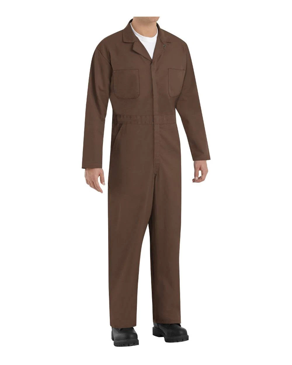 Brown Twill Action Back Coverall I709742