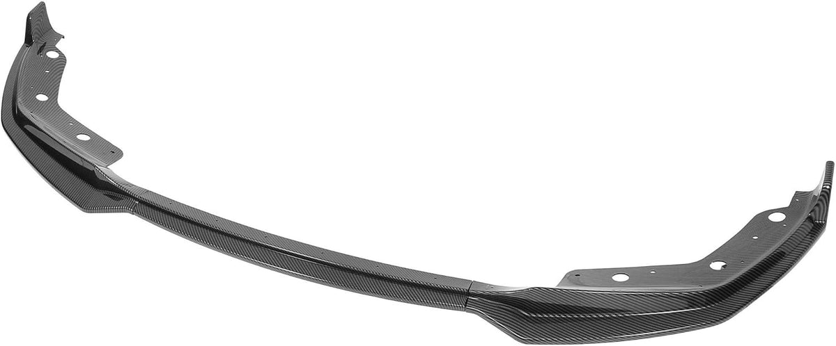 Black Front Bumper Lip Splitter Set Carbon Fiber Pattern J383168
