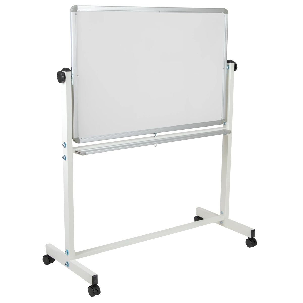 Double-Sided Mobile White Board with Pen Tray N241057
