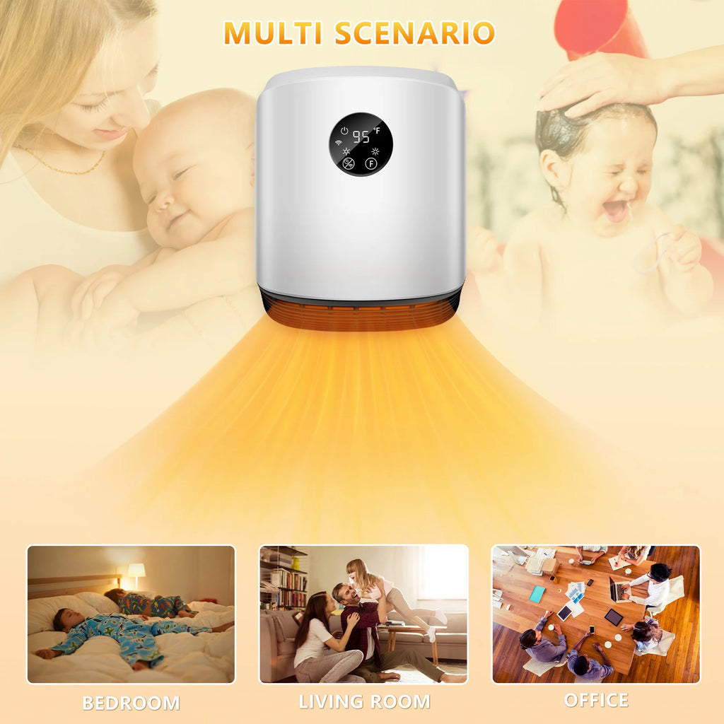 1500W Portable Wall Mounted Space Heater with Adjustable Thermostat T91927