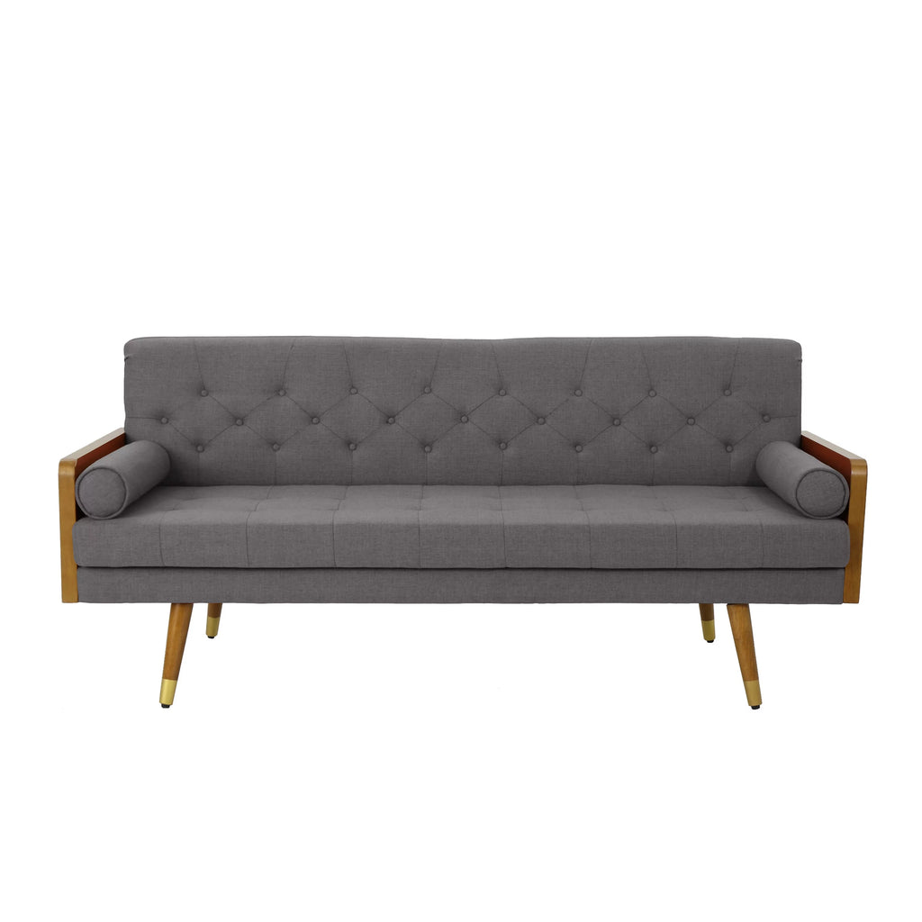 Grey Tufted Fabric Sofa Z4389