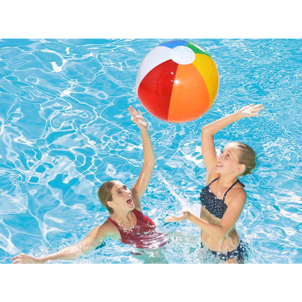 12 Pack Inflatable Rainbow Beach Balls A91698