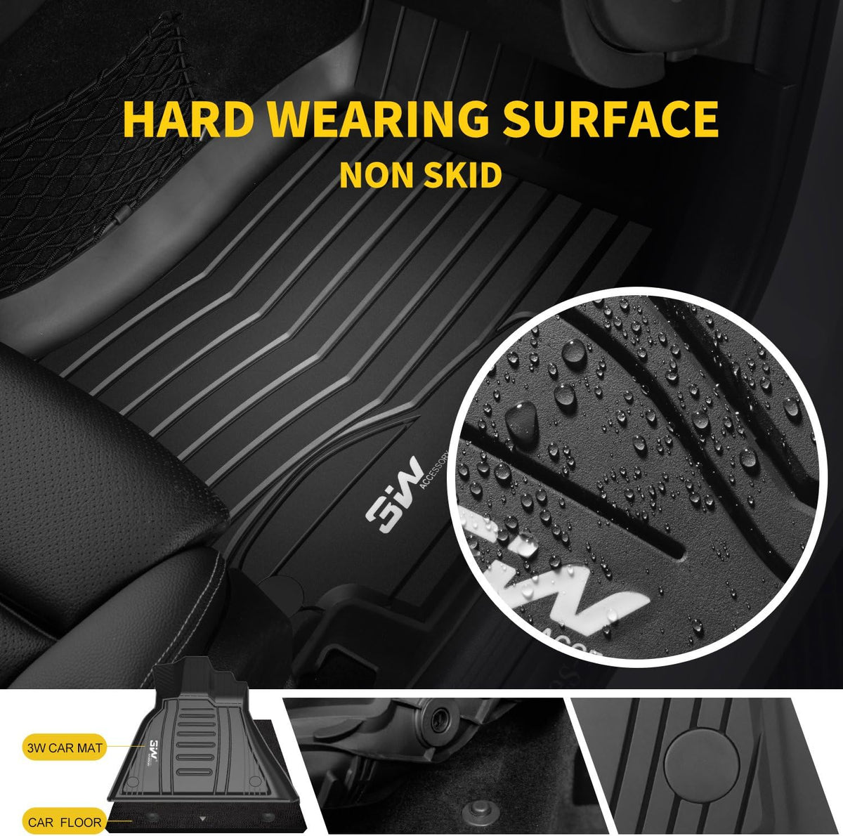 Black All Weather Heavy Duty Trunk Mat for Benz GLC Q460