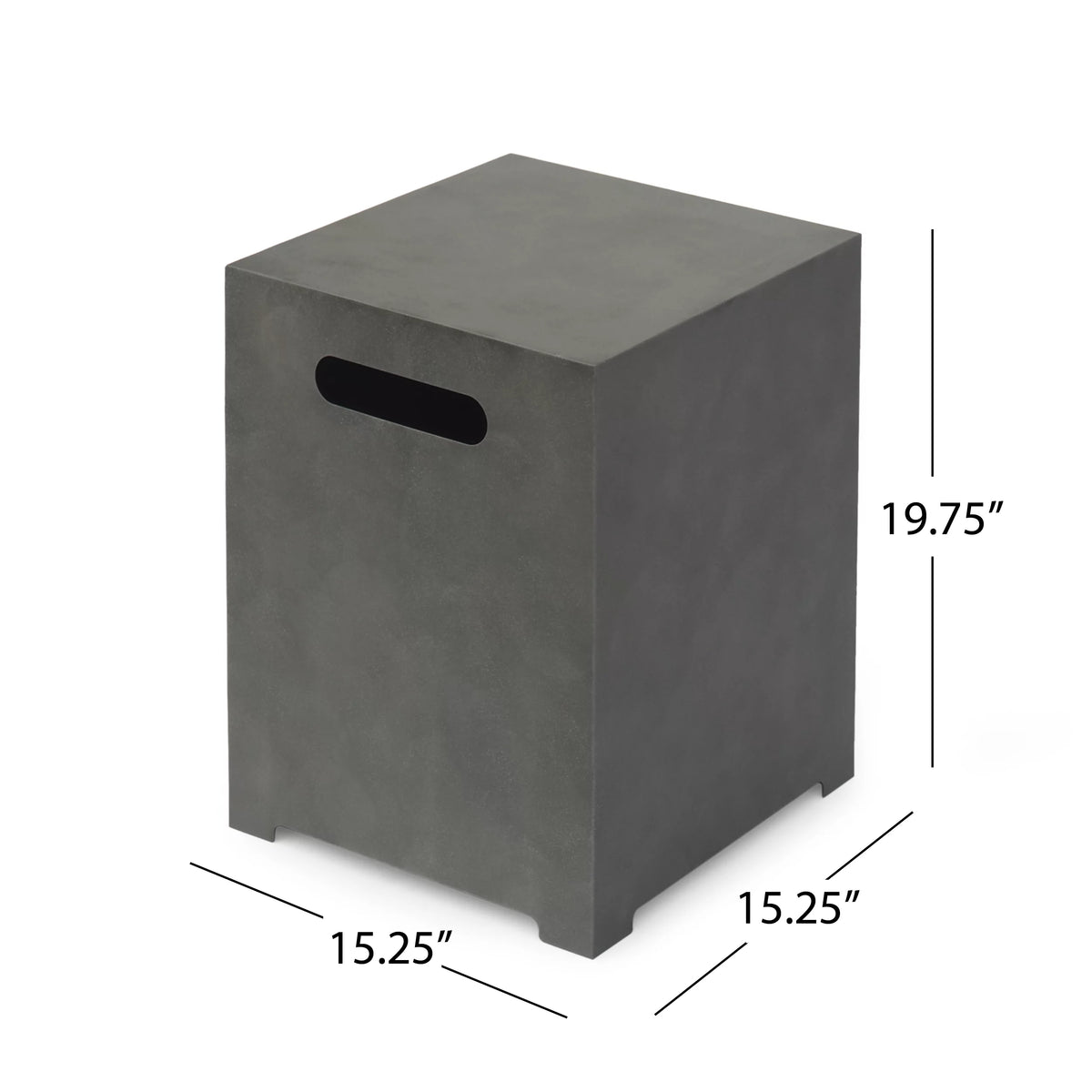 Rectangular Concrete Fire Pit with Tank Holder X4331